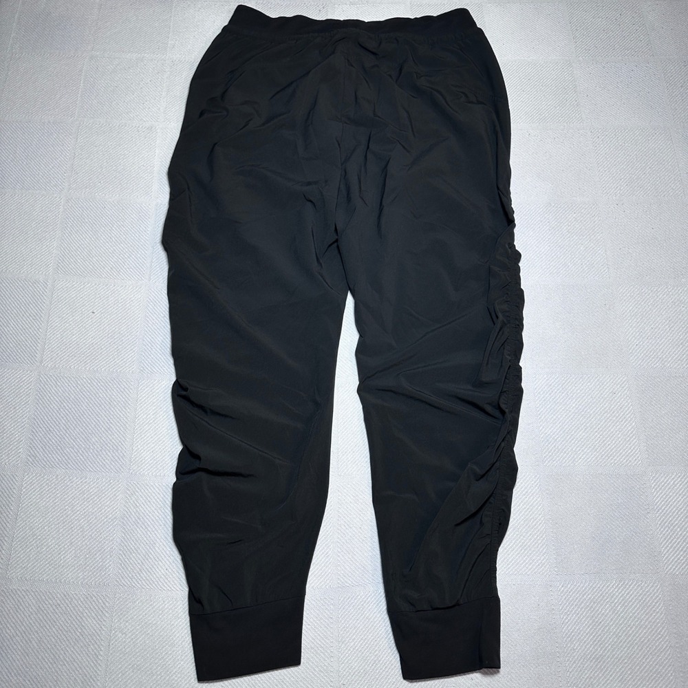 Athleta Attitude Pants Womens 10 Ruched Legs Lightweight Stretch Jogger Black - Picture 6 of 13